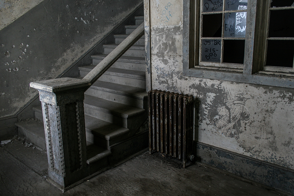 Alcatraz Prison Abandoned Interior Stairs © 2023 sublunar